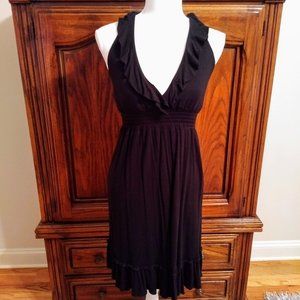 Velvet Torch Black Ruffle Sundress